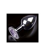 Plug anal jewelery large silver / lila