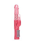 Vibrador conejito con rotación - rosa