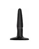 Basix mini black jelly anal plug 9cm