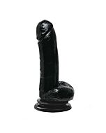 Basix gelatin penis suction black 18 cm