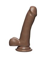 Realistic slim penis firmskyn 16.51 cm - brown