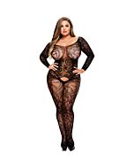 Longsleeve crotchless bodystocking -manga larga