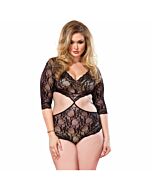 Leg avenue cut out floral lace teddy talla grande