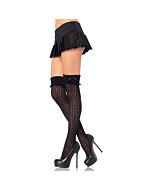 Leg avenue black crochet high socks