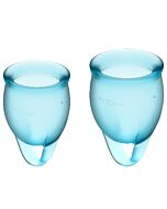 Satisfyer feel confident kit copa menstrual azul claro  15+20ml