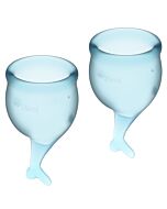 Satisfyer feel secure kit menstrual cup light blue 15 + 20ml