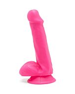 Happy dicks dildo con testículos 15cm - rosa