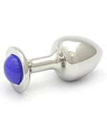 Steel Rosebuds gemme plug 43 x 25mm blue agate