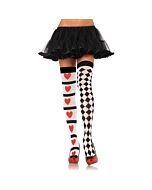 Leg avenue socks with harlequin print and hearts