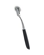 Massager with spiked wheel