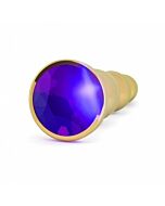 Rich gold r3 12 cm anal stopper with purple sapphire