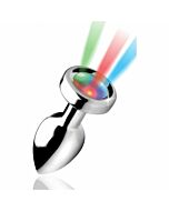 Light up - small anal plug - silver