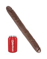 King penis cock double realistico 405 cm brown