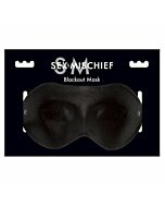 Sex & michief blackout black leather mask