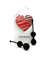 Saninex double clever - inteligentes esferas vaginales negro