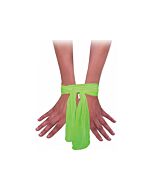 Neon green ribbons bondage