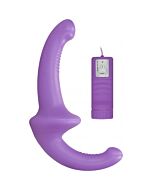 Dildo vibrador con arnés sin sujección silicona - morado
