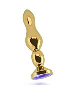 Rich gold with purple sapphire 12cm anal stopper