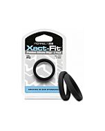 Xact-fit pack de 2 anillos de silicona 12,8cm - negro