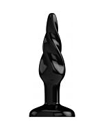 Butt plug - rounded - 7,5 cm - negro