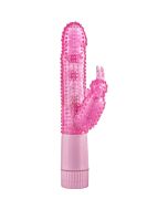Bunny vibrator or rampant bunny with pink polka dots