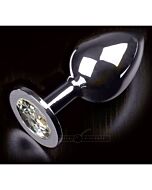 Plug anal jewellery large plata / diamante