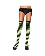 Leg Avenue opaque stockings black-green stripes