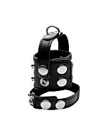 Arnés de cuero con tachuelas para el pene