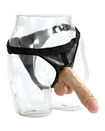 Vac-u-lock harness with penis realistico 215 cm