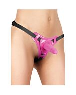 Ouch pink harness with adjustable straps