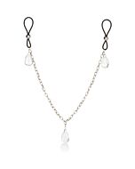 Glass pendants for nipples with chain