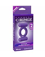 Fantasy c-ring silicone vibrator double delight