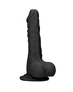 Pene realístico con testículos - 17cm - negro