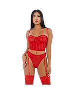 Put o-ring on it lingerie skirt rojo