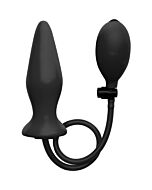 Ouch black inflatable silicone plug