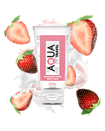 Aqua Travel - Water-Based Lubricant Strawberry and Cream Flavor - 50 ml