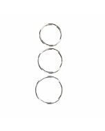 Triple metal cock ring set