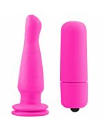 Neon pink vibrator anal plug 1342cm