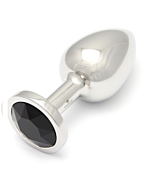 Anal rosebuds swarovski crystal steel 61 x 35mm jet black