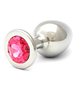 Swarovski anal rosebuds steel 84 x 40 mm pink crystal