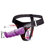 Double Stimulation Harness Purple 17 cm