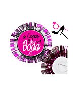 Pack of 6 chic cockade badges for bachelorette and wedding parties 14cm | High-quality erotic accessories