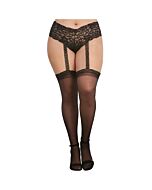 Black Garter Leggings
