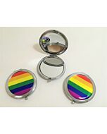 Round LGTB double-sided mirror - Original and customizable gift
