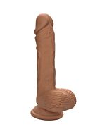 Brown Dual Density Dildo 17.75cm