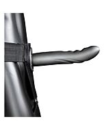 Ouch-Curved Textured Strap-On 8''/20 cm Metallic