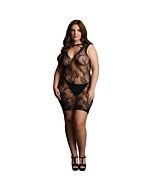 Le Desir High Neck Lace Mini Dress