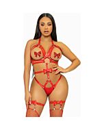 Glamorous Red Vegan Harness