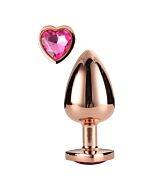 Shiny Rose Gold Love Plug - Medium
