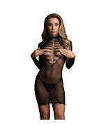 Sensual Grid Dress - Black